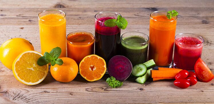 Weight loss diet with freshly squeezed juice